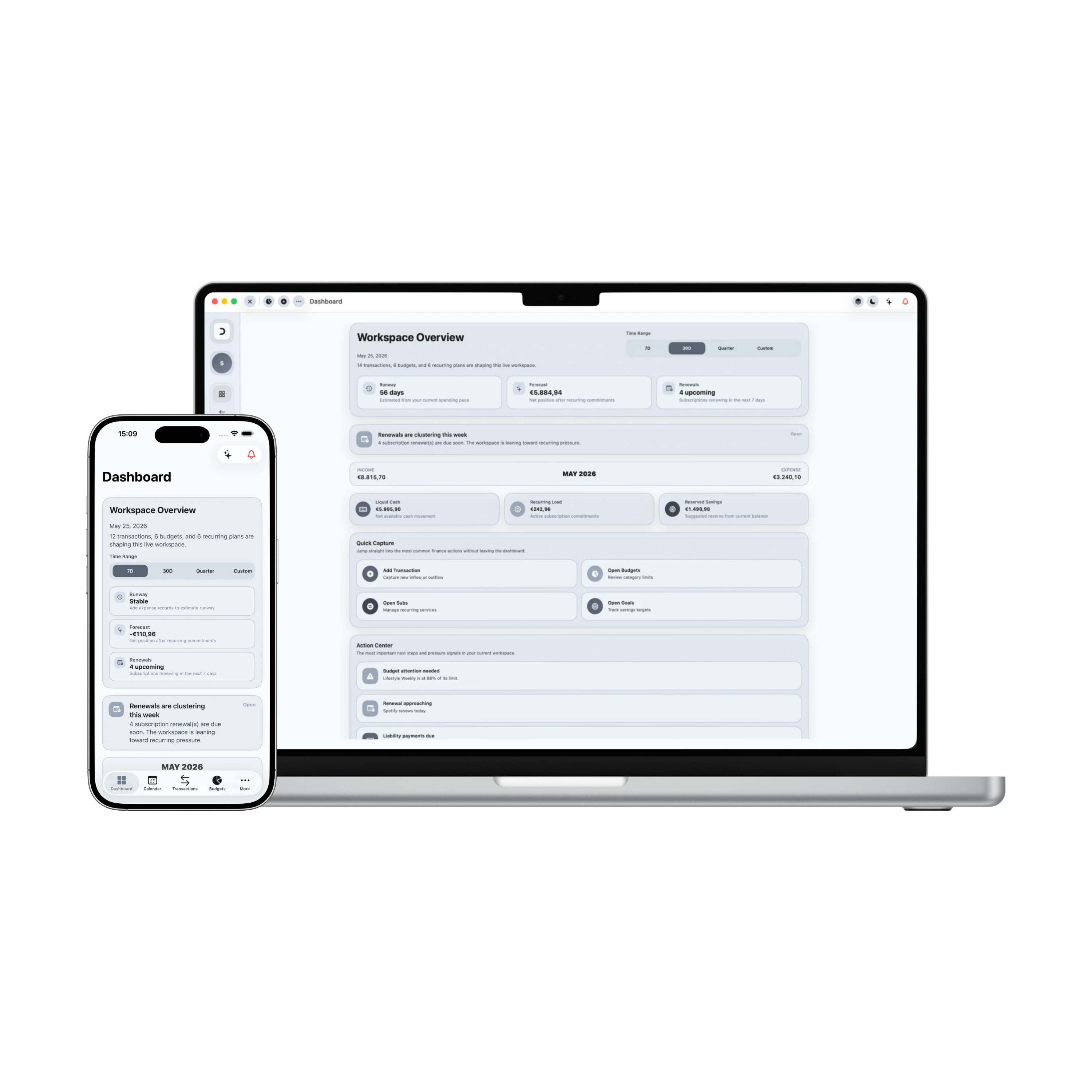 Damsera MacBook & iPhone Dashboard Module Preview